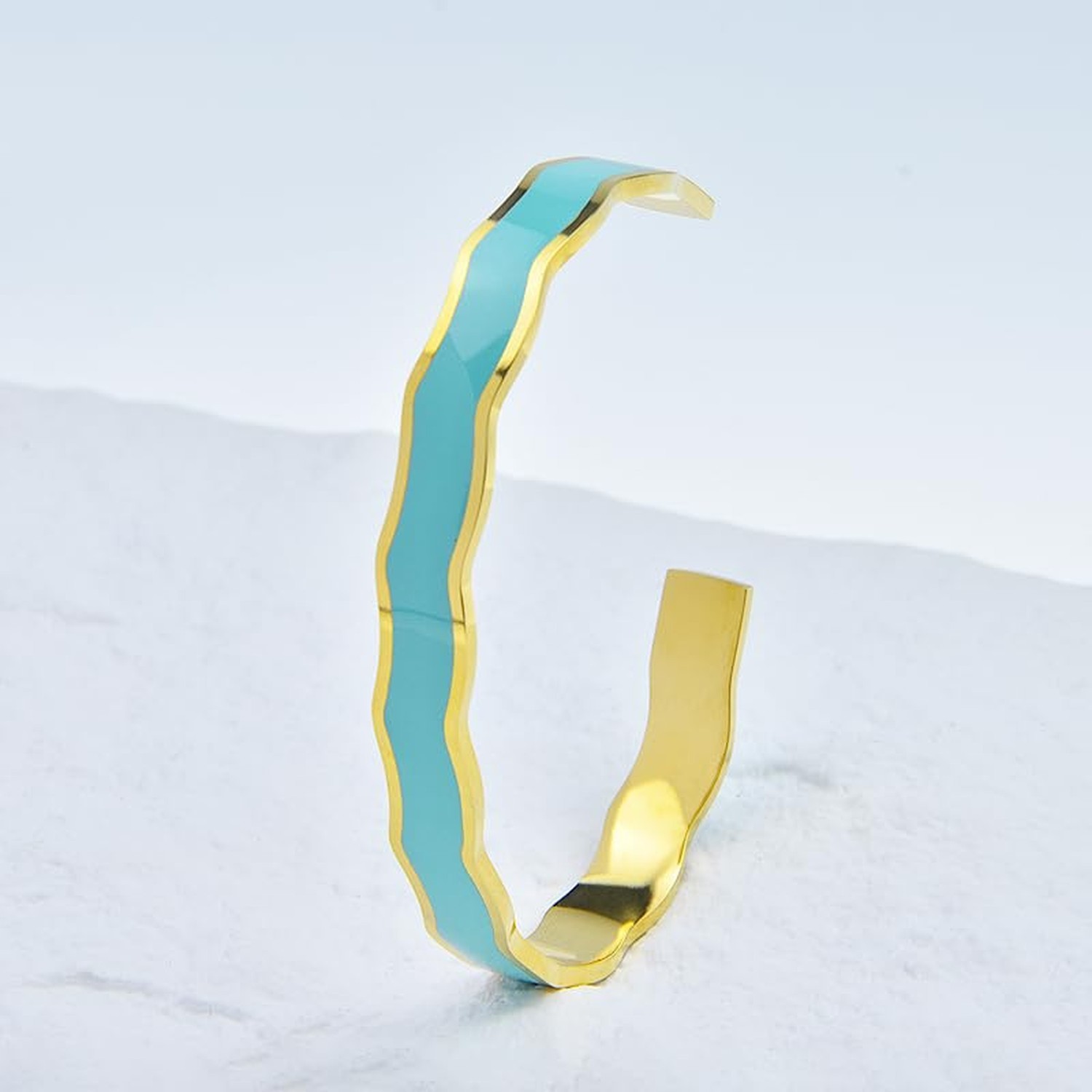 Let Them Motivational Color wave Bracelet For Women, Stainless Steel with Hid…