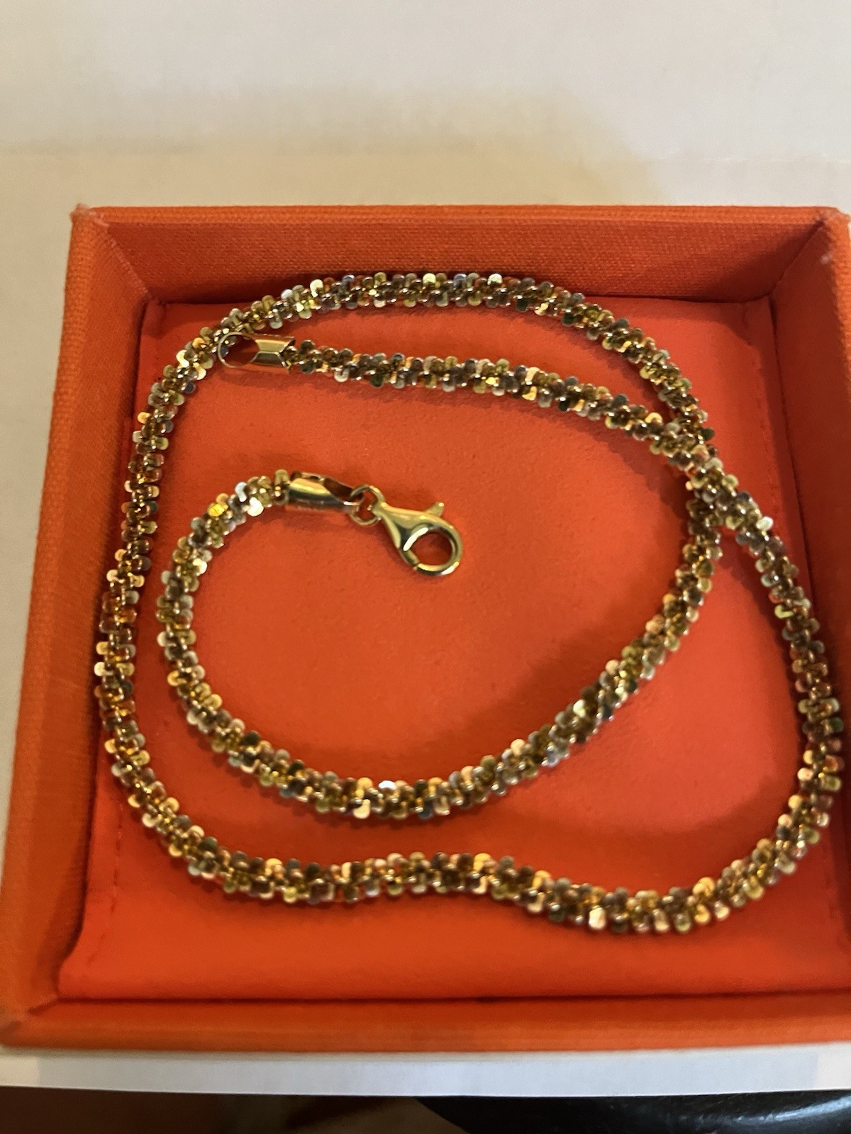milor italy 925 sterling silver necklace 18” Margarita 925 Italy