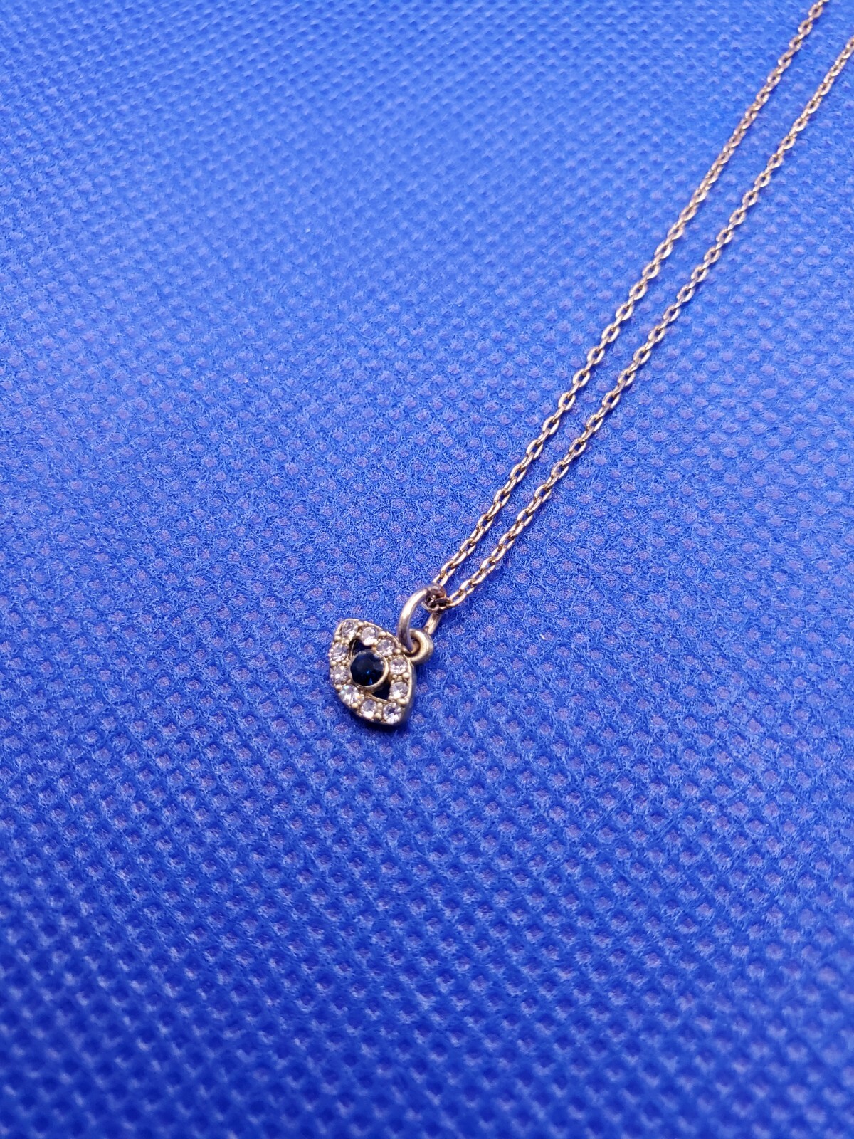 American Eagle Evil Eye Pendant with Rhinestone Good Luck & Protection Necklace