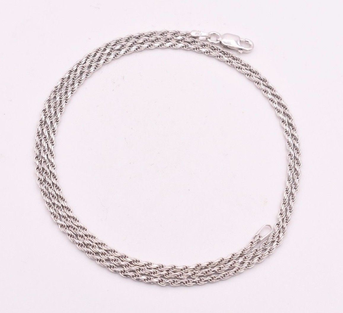 Diamond Cut Rope Chain Necklace Real 925 Sterling Silver Tarnish-Free ALL SIZES