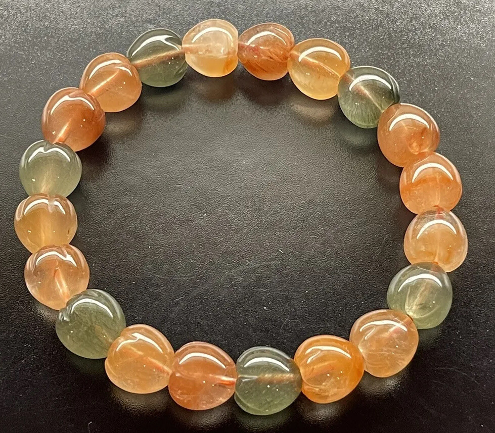Top Quality Natural Multicolor Rabbit Hair Quartz Crystal Beads Bracelet 10.7mm
