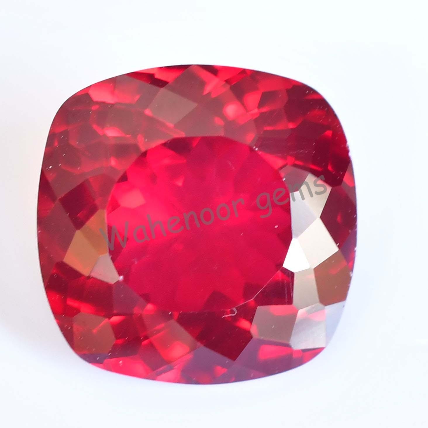 20.00 Ct Natural Blood Red Ruby Cushion Certified Mozambique Stunning Gemstone