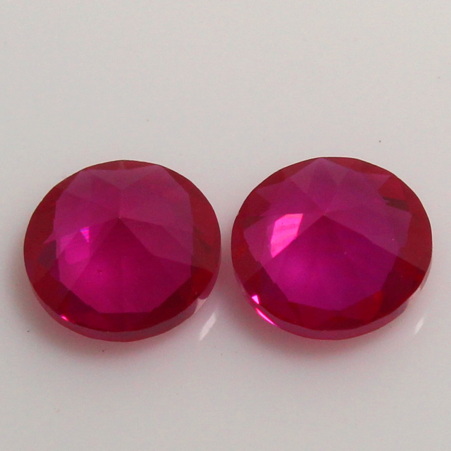 Natural Certified MOGOK Red Ruby 7.00 MM Round Pair Unheated Loose Gemstones