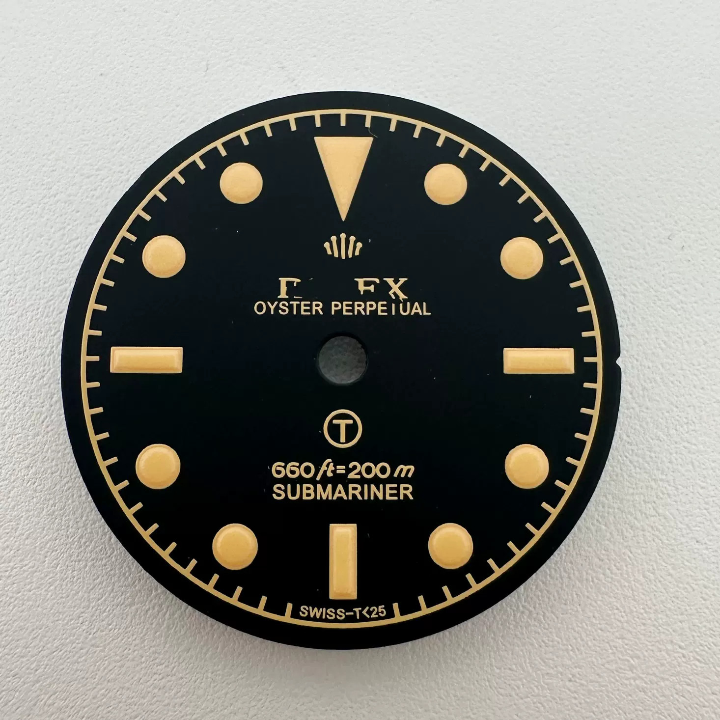 28.5mm Retro Black Watch Dial Green Lume for NH35 NH36 4R 7S Movement Accessorie