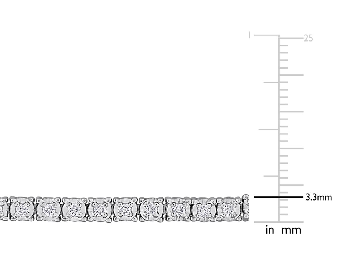 7/8 Carat (ctw VS1-VS2, G-H) Lab Grown Diamond Bracelet 14K White Gold (7 inche)