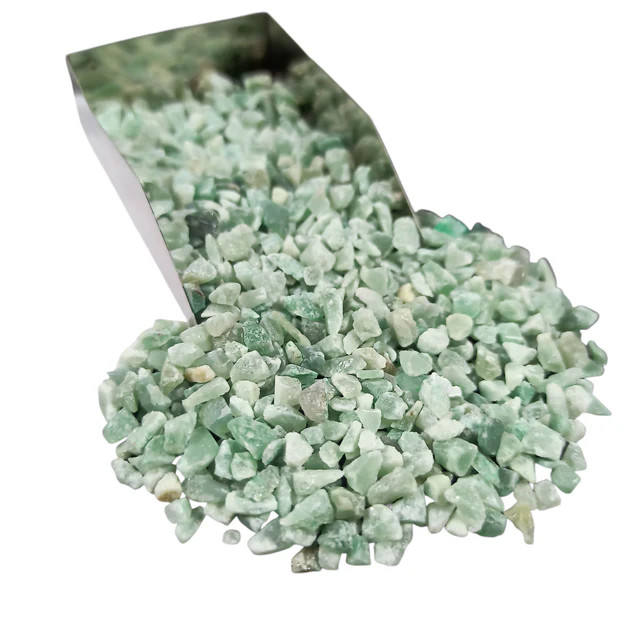 Green Mica Coarse Gemstone 3-5mm for Bottles Home Decor