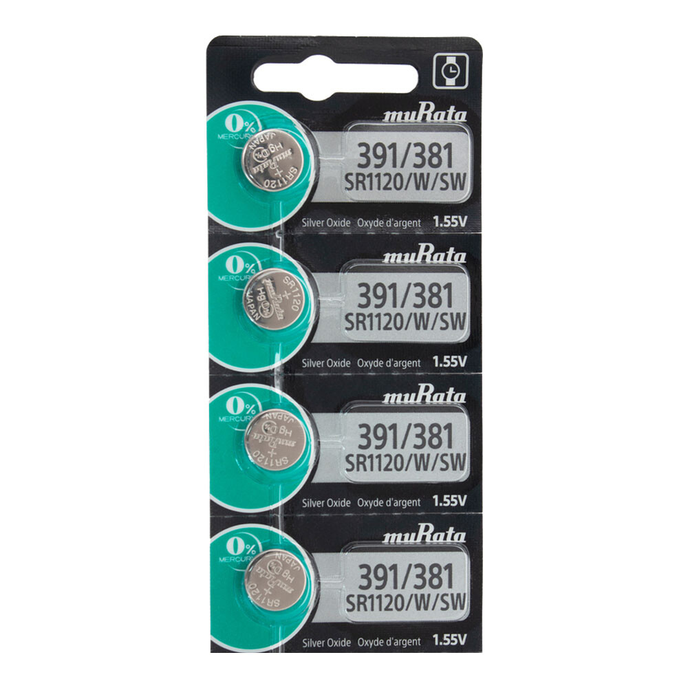 4 Murata SR1120W Silver Oxide Watch / Electronic Batteries- Replaces Sony