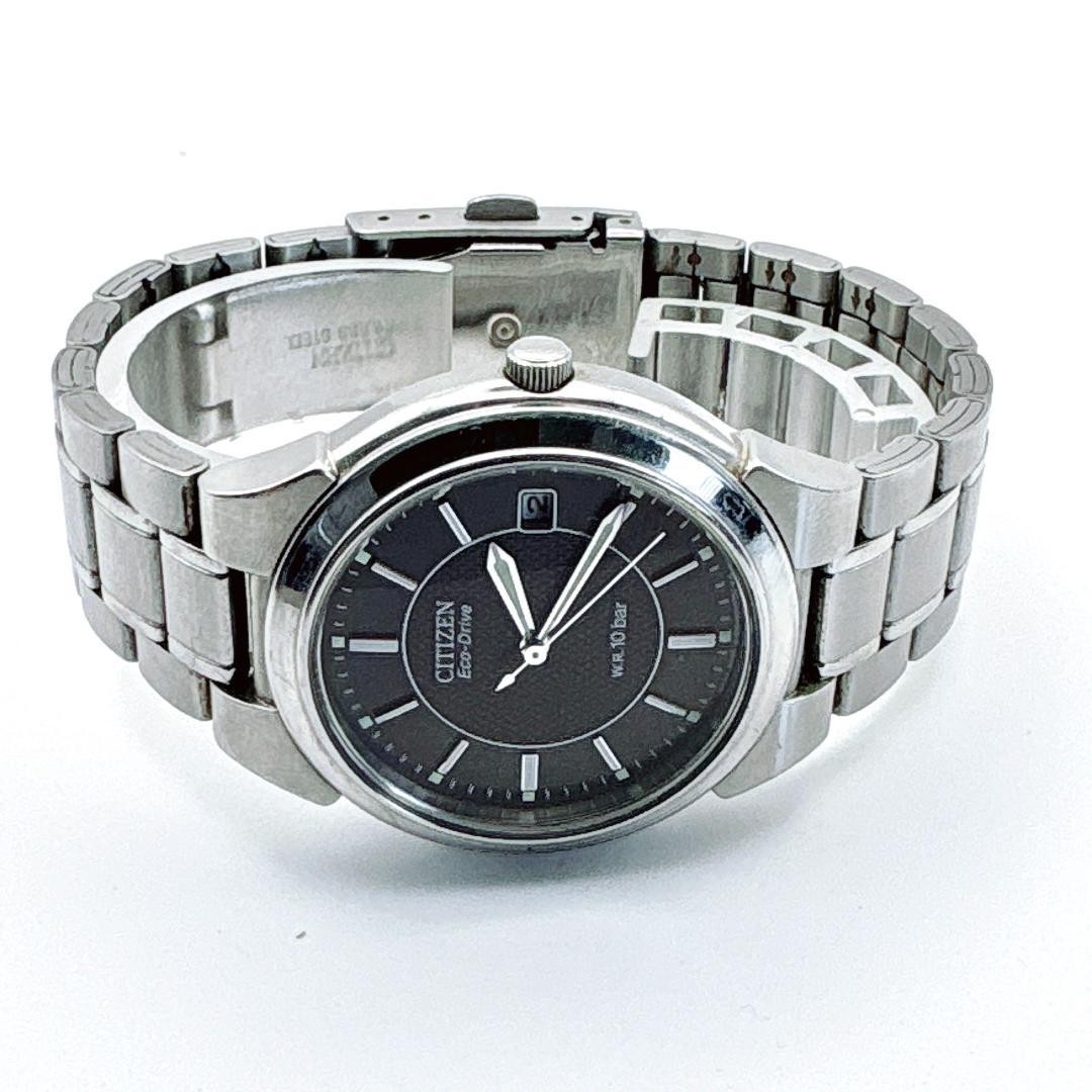CITIZEN BM6770-51E Eco-Drive Chronograph Black Silver Stainless Used Japan