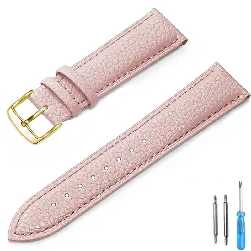 Genuine Leather Watch Strap for Man Women High-quality Wrist Watchband + Tool