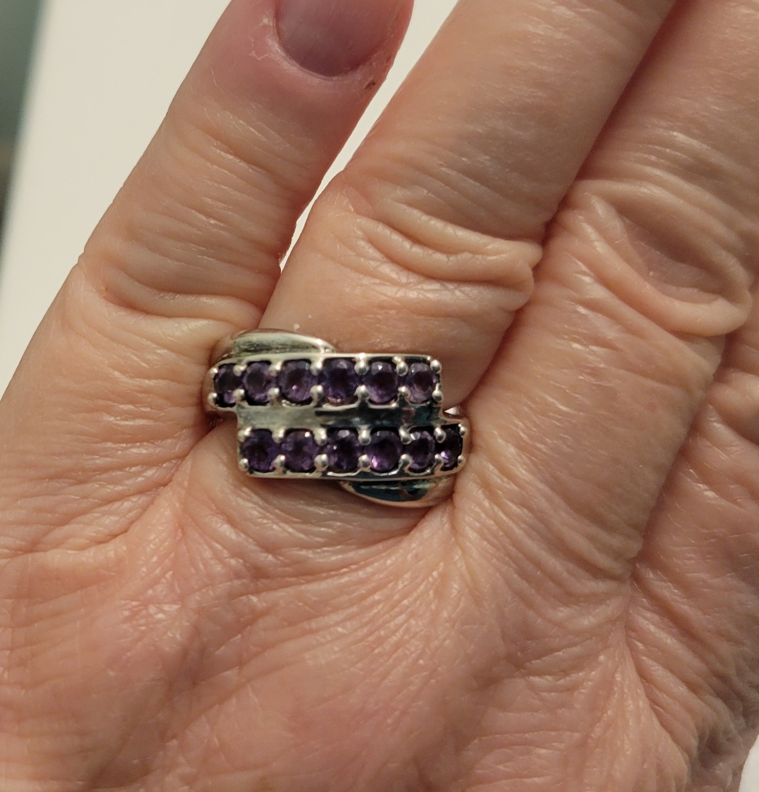 3 Ct Medium Shade Amethyst 925 Sterling Silver Ring Sz 7