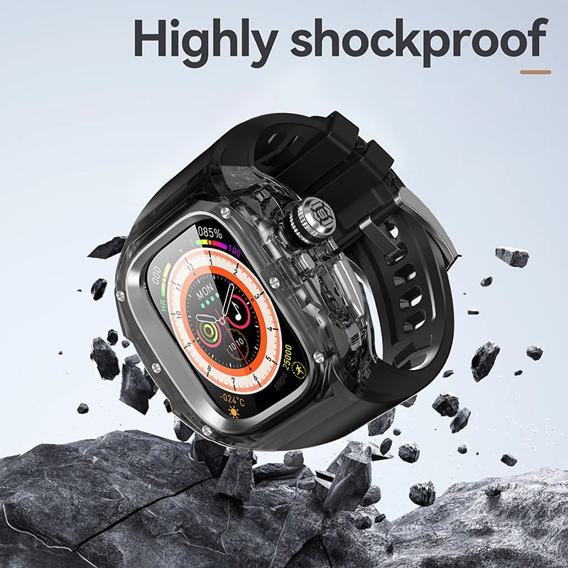 49MM Luxury Polycarbonate Steel Watch Band Strap For Apple Watch Ultra 1/2/3