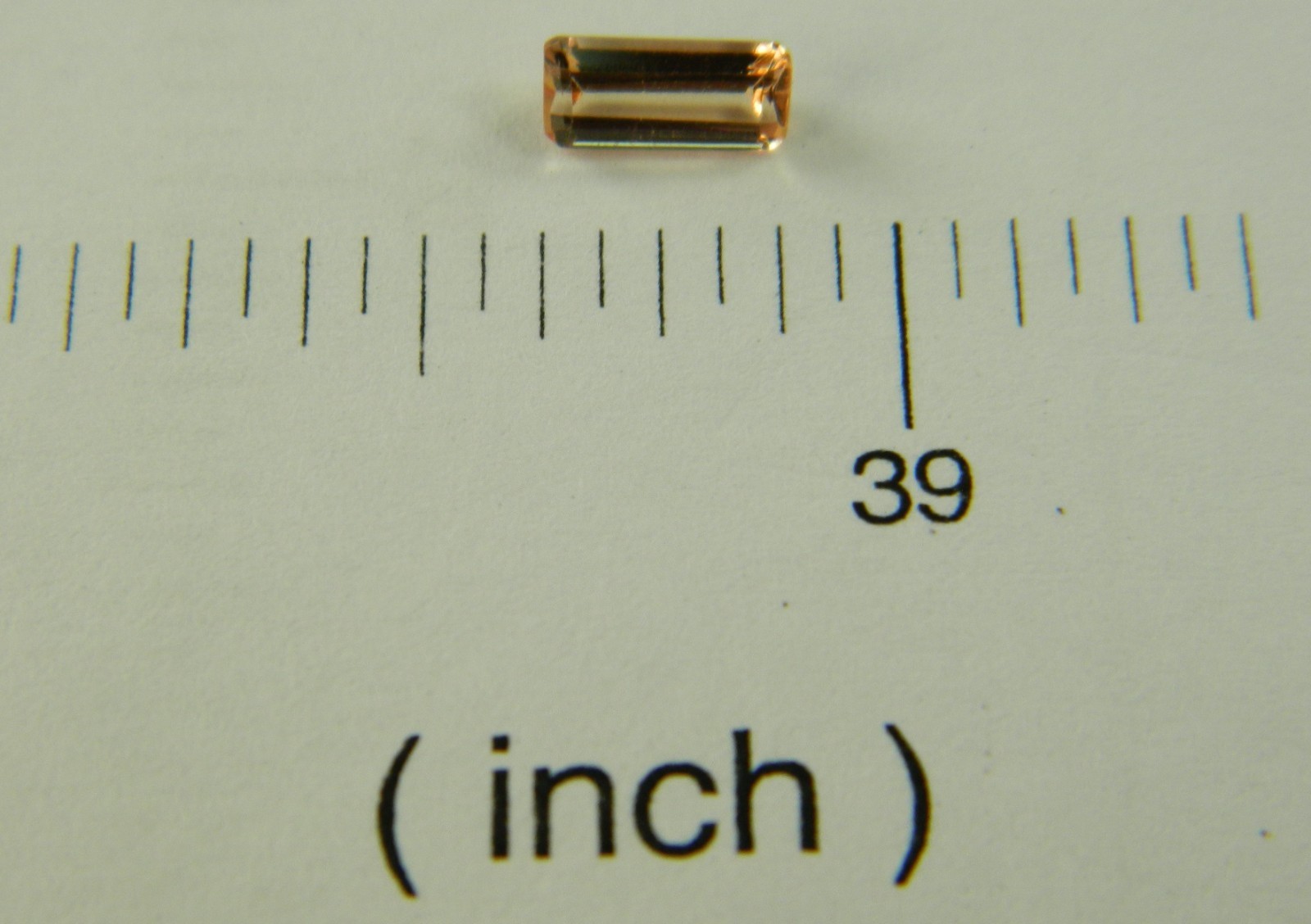 Imperial Topaz 0.54 Ct Clarity IF Emerald Cut Natural Peach Brazil I074