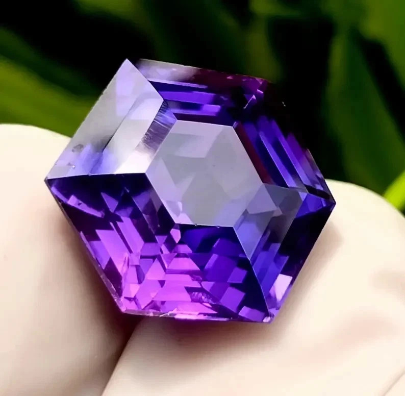 8 CT Natural Tanzanite Purple Blue Hexagon Cut Certified Loose Gemstone