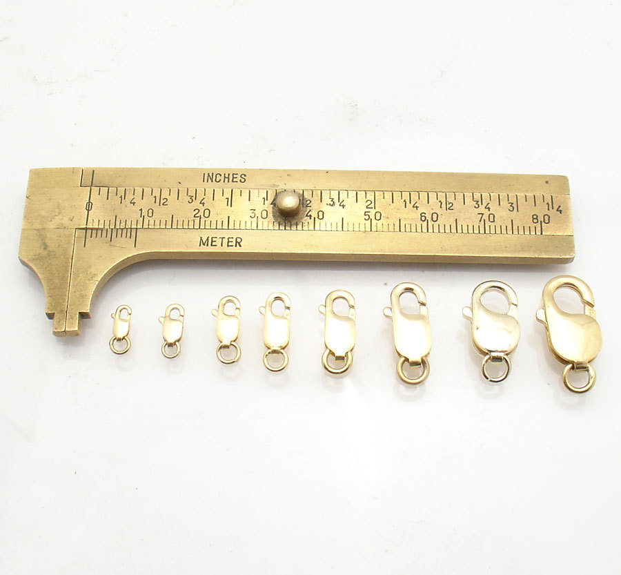Solid Real 14K Yellow Gold Lobster Claw Clasp Lock for Bracelet Chain Necklace