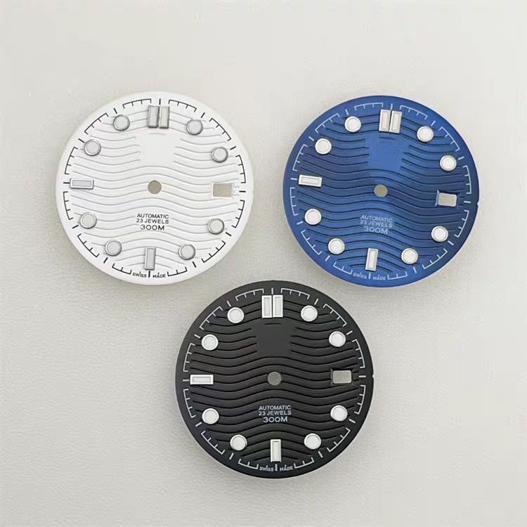 New Seiko blue Seamaster 300m dial 31mm, suitable for NH35A movement blue night-