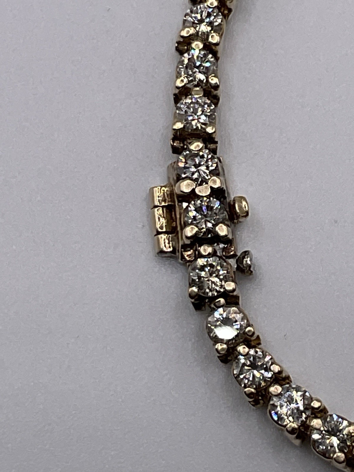 Certified Tennis Bracelet 5Ct Round Cut HI/SI-I2 Natural Diamond 14K Yellow Gold