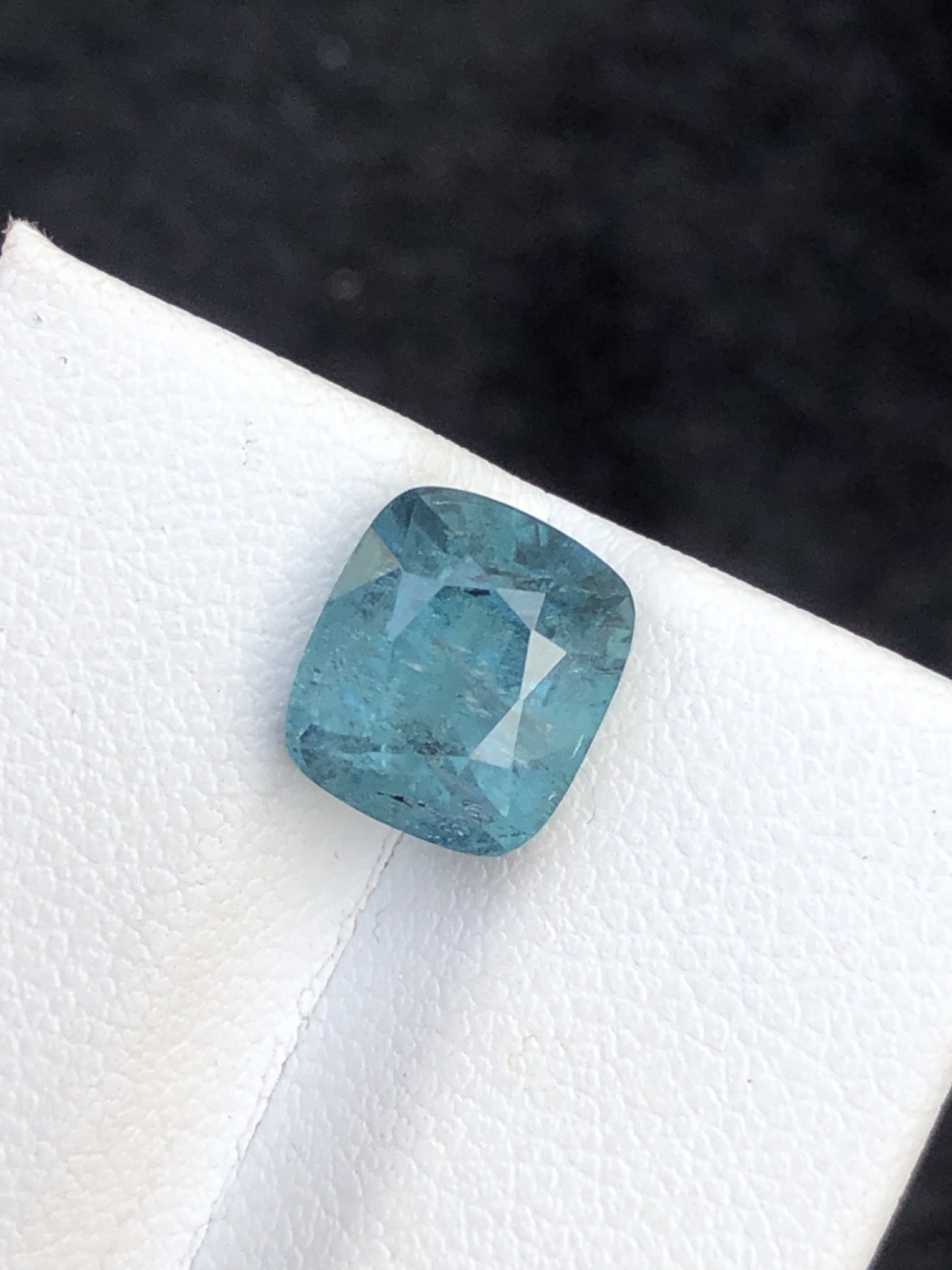 Natural 4.7 carats Blue Tourmaline Cushion Cut Untreated Afghanistan Gem