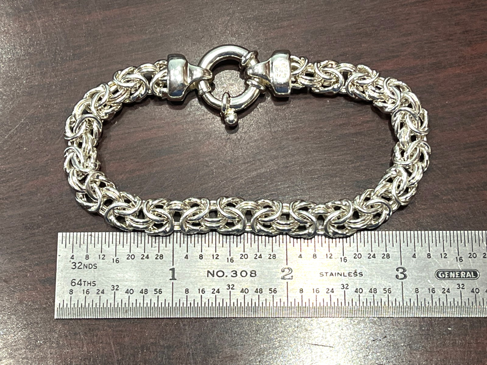 Milor Sterling Silver Byzantine Chain Bracelet – 7″ – 16.8g – Italy
