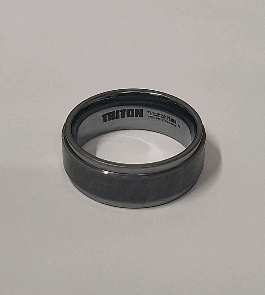 Triton TC-850 Tungsten Carbide Ring Men’s Wedding Band Size 9 / 10