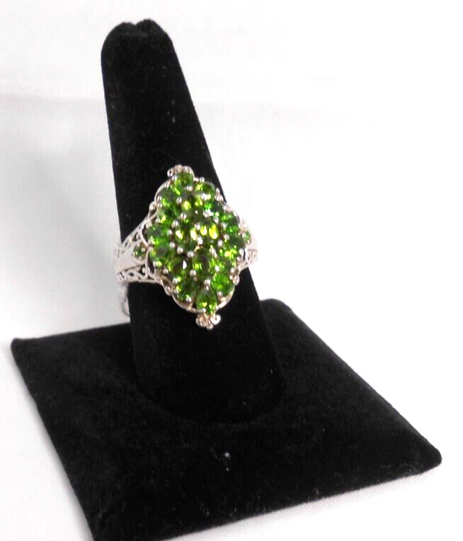 Chrome Diopside Ring in Platinum Over Sterling Silver (Size 9.0) 3.0 ctw
