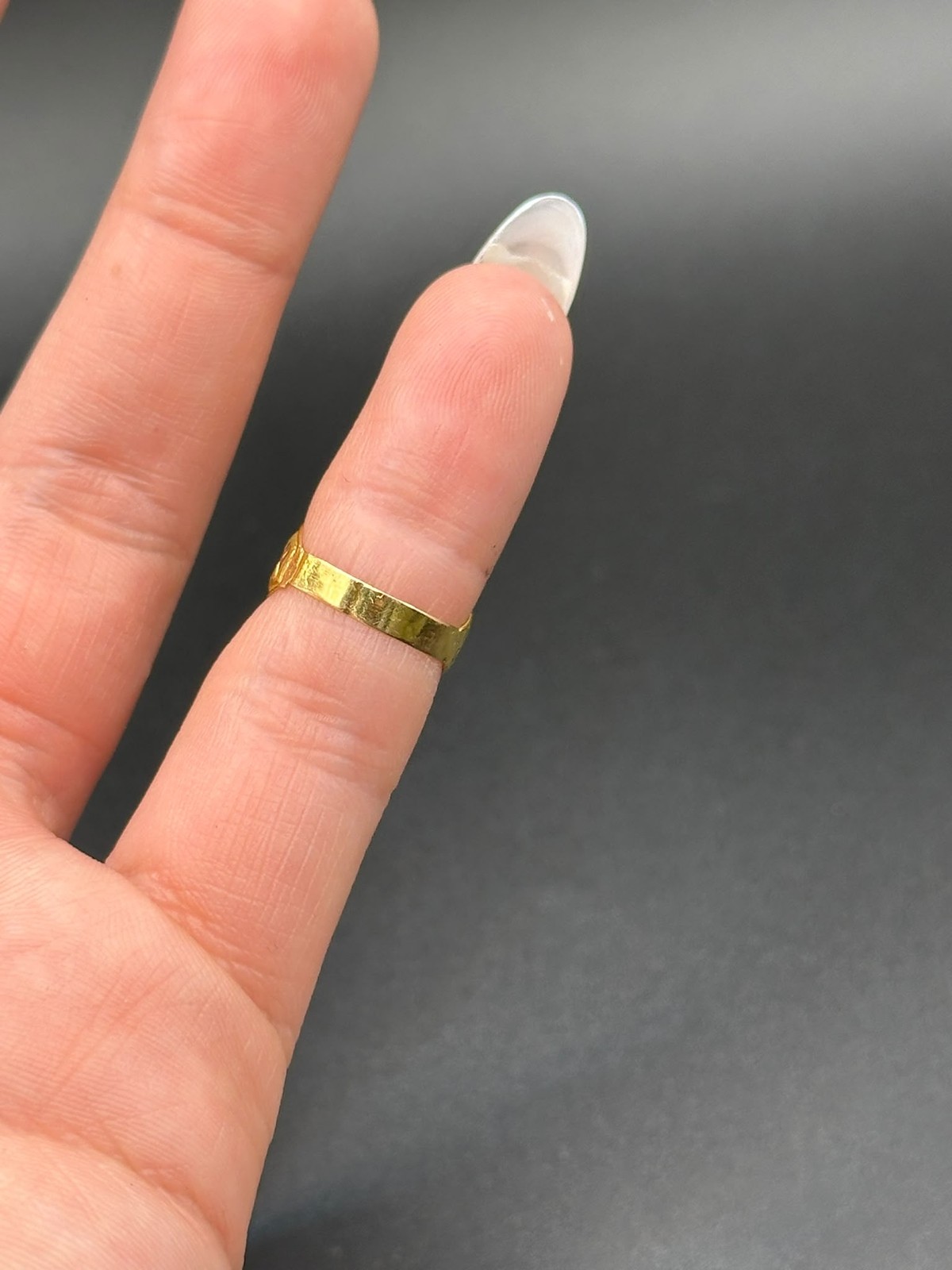 Unisex 22ct Yellow Gold Pattern Ring