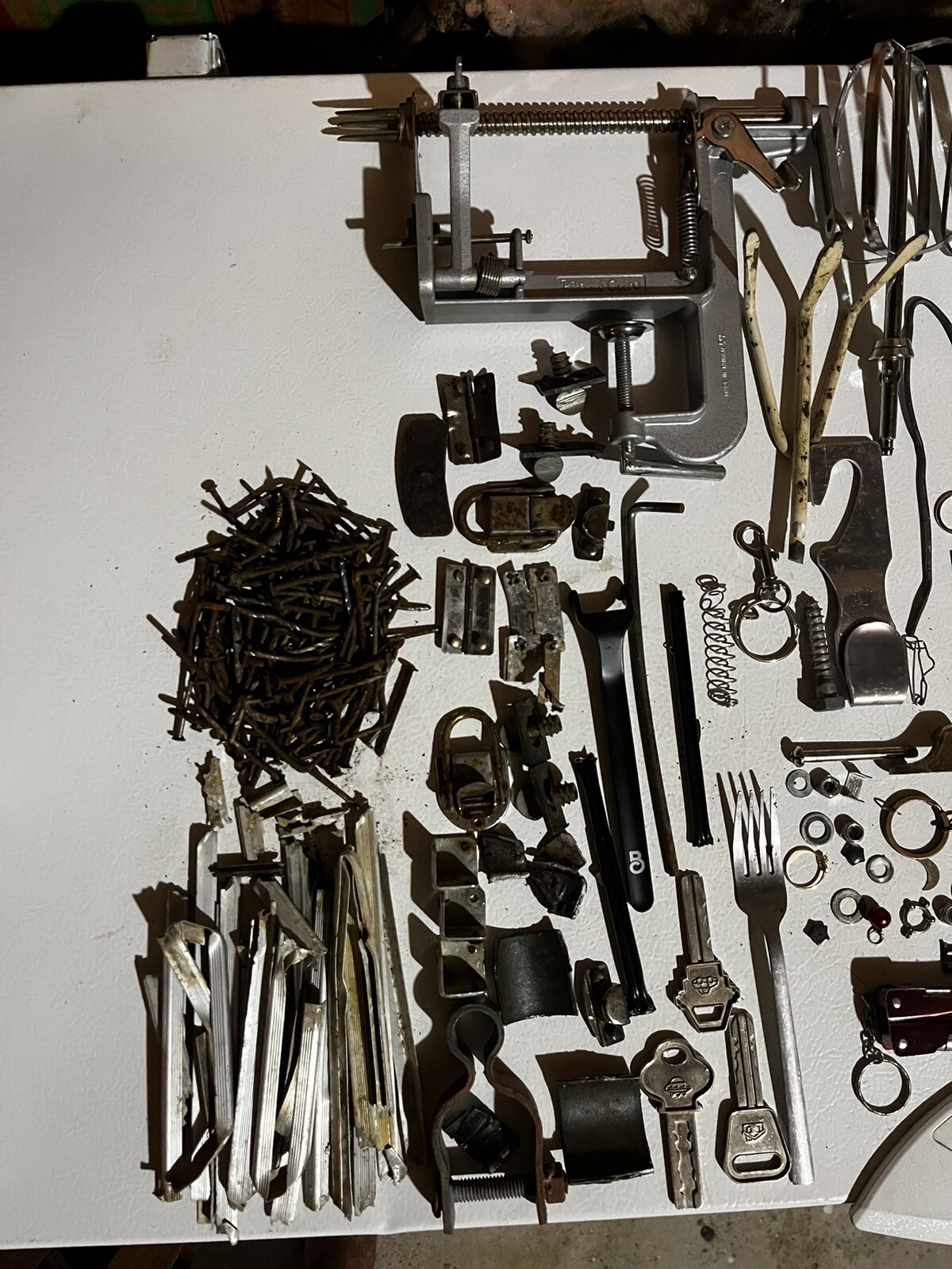Lot of Scrap Metal – Over 12 Pounds – Assorted Types of Metal and Pieces