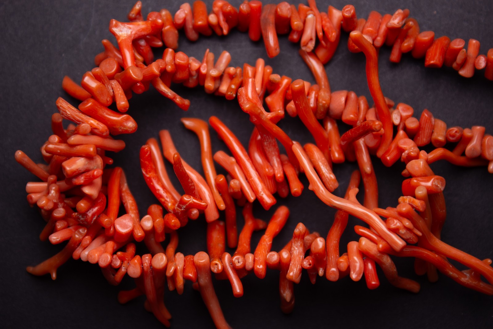 Necklace – Mediterranean Coral – Vintage 32 Gr 42cm