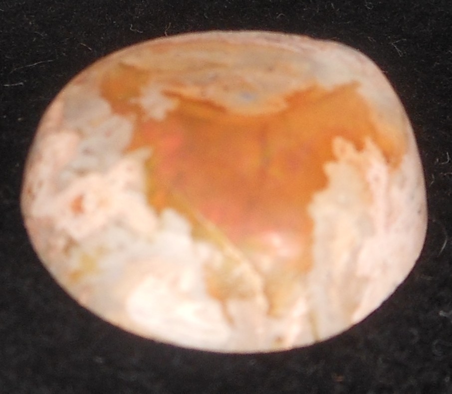 7.60ct Orange Mexican Fire Opal, 15x14x5.8mm, Bonanza Sale