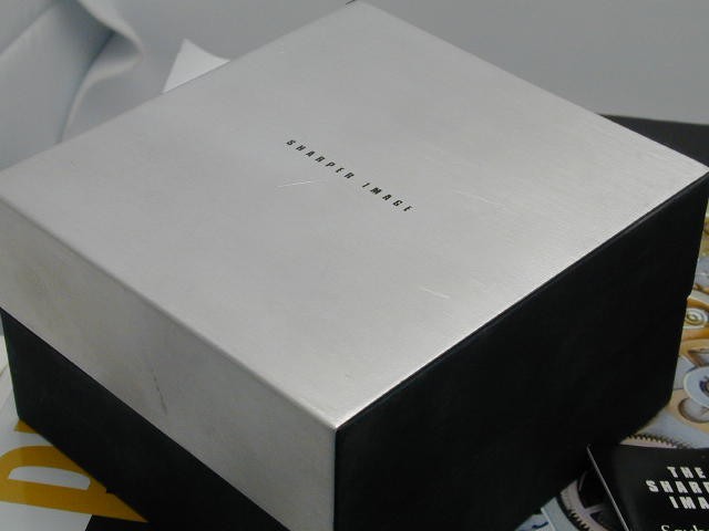 SHARPER IMAGE SCUBA STEEL MANS WRIST WATCH BRAND NEW IN BOX WITH PAPERS