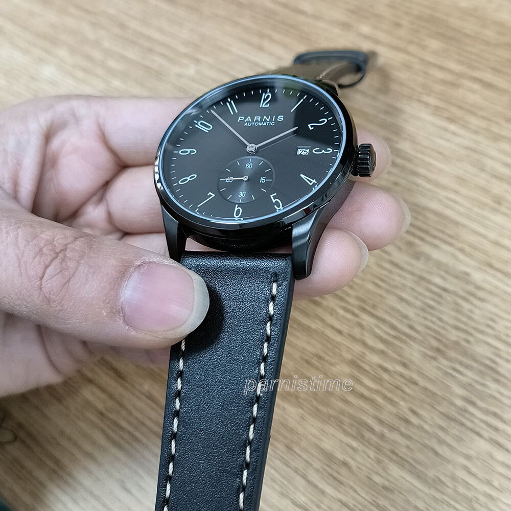 Parnis 41.5mm Automatic Movement Men’s Boys PVD Coated Casual Wristwatch