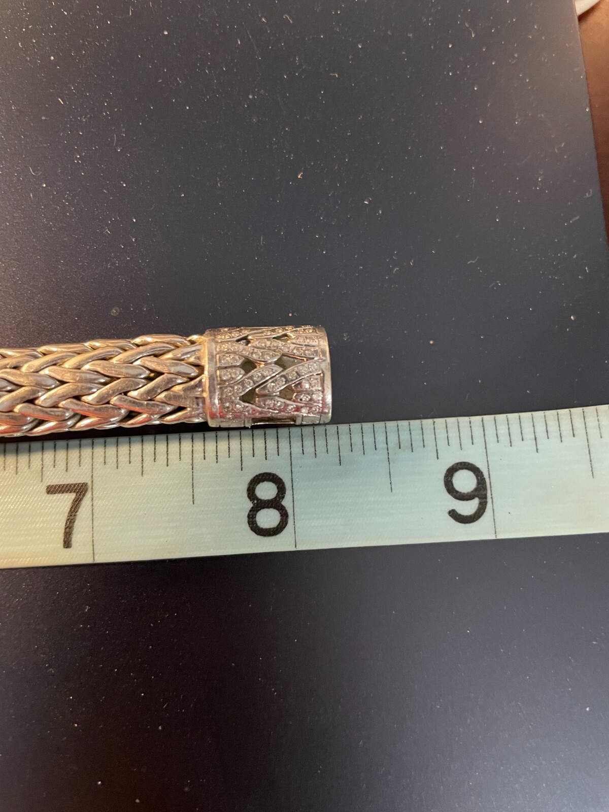 John Hardy 2001 Diamond 10.8MM Bracelet 18K , 925