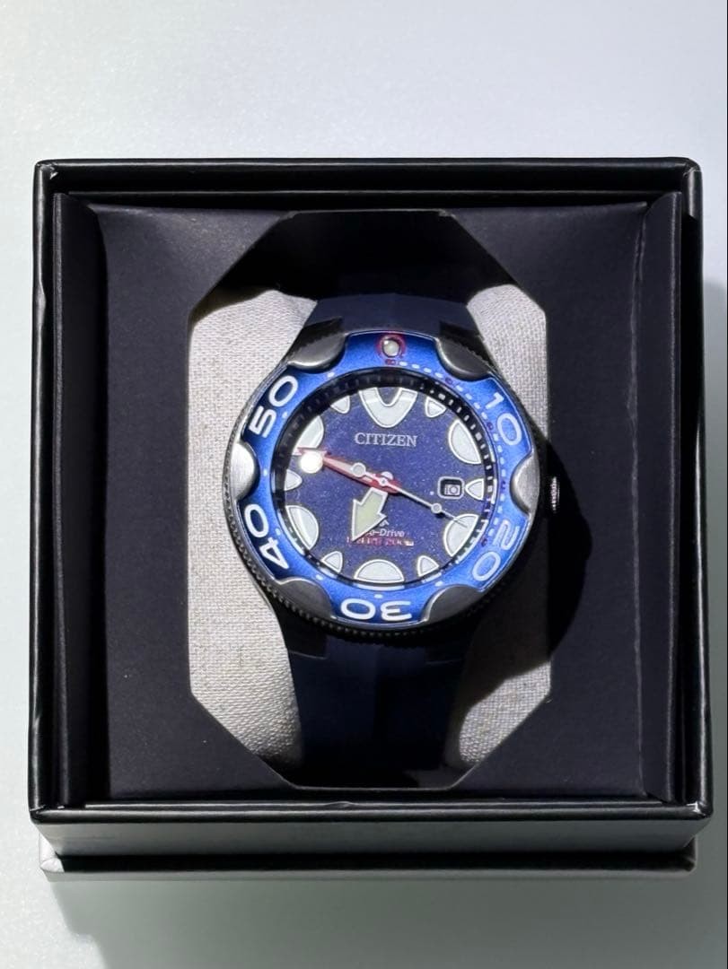 CITIZEN BN0235-01E PROMASTER MARINE Wristwatch Solar Blue Rubber Used