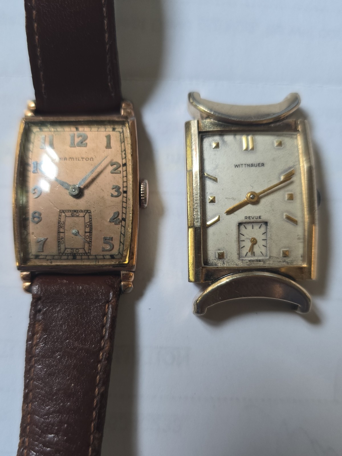 Vintage ROSE Gold FILLED HAMILTON and Gold FILLED WITTNAUER – Parts/Repair