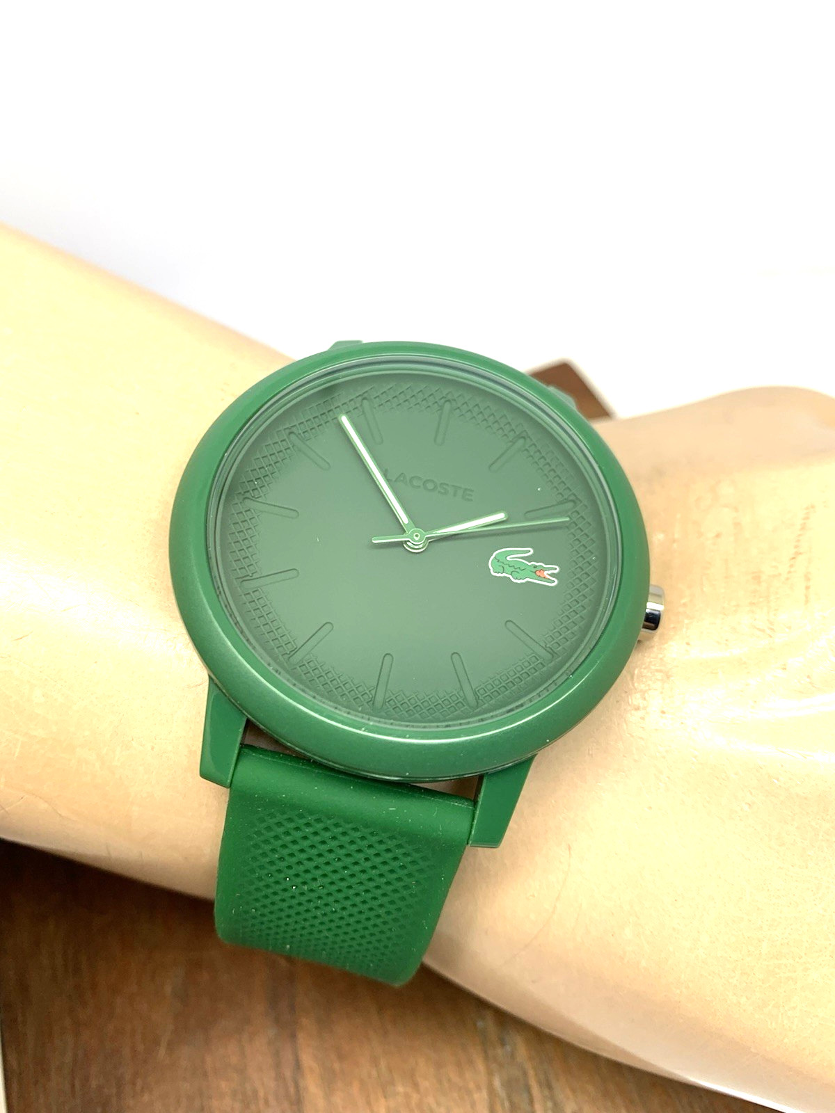 Lacoste Men’s Watch 2011170 Quartz Green Dial Rubber Band 42mm