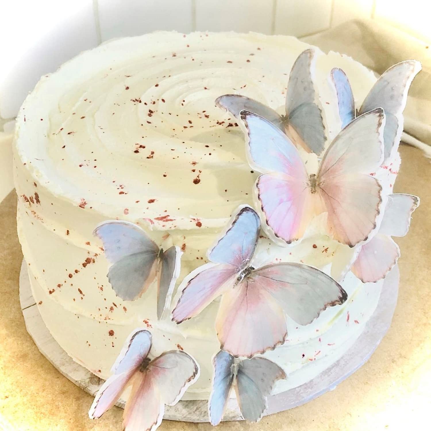 Edible Butterflies for Cake Cupcake Decorating Topper Decorations Light 28pcs