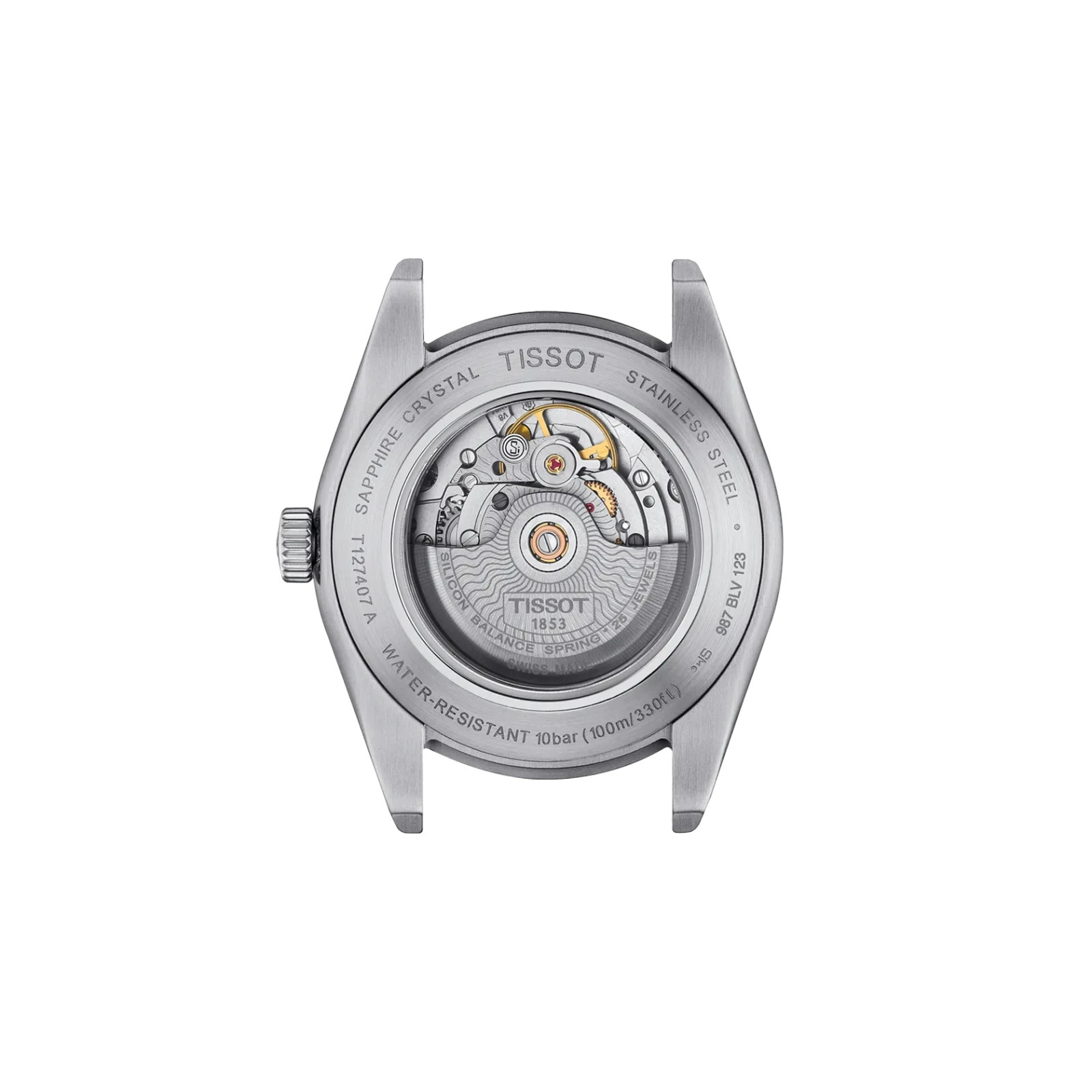 New Tissot Gentleman Powermatic 80 Automatic 40mm Ice Blue Dial Swiss Watch A.D.