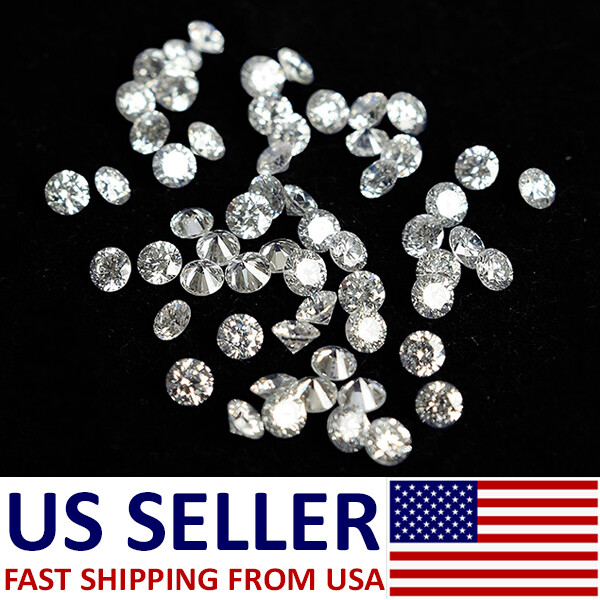 Natural Loose Brilliant Cut Diamond 10pc 0.8-2.8mm I1 Clarity J Color Round Cut