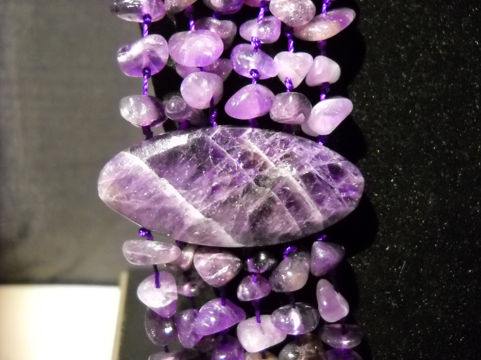 Mine Finds by Jay King Multi-Strand Amethyst Chip Necklace Precious Stone #251