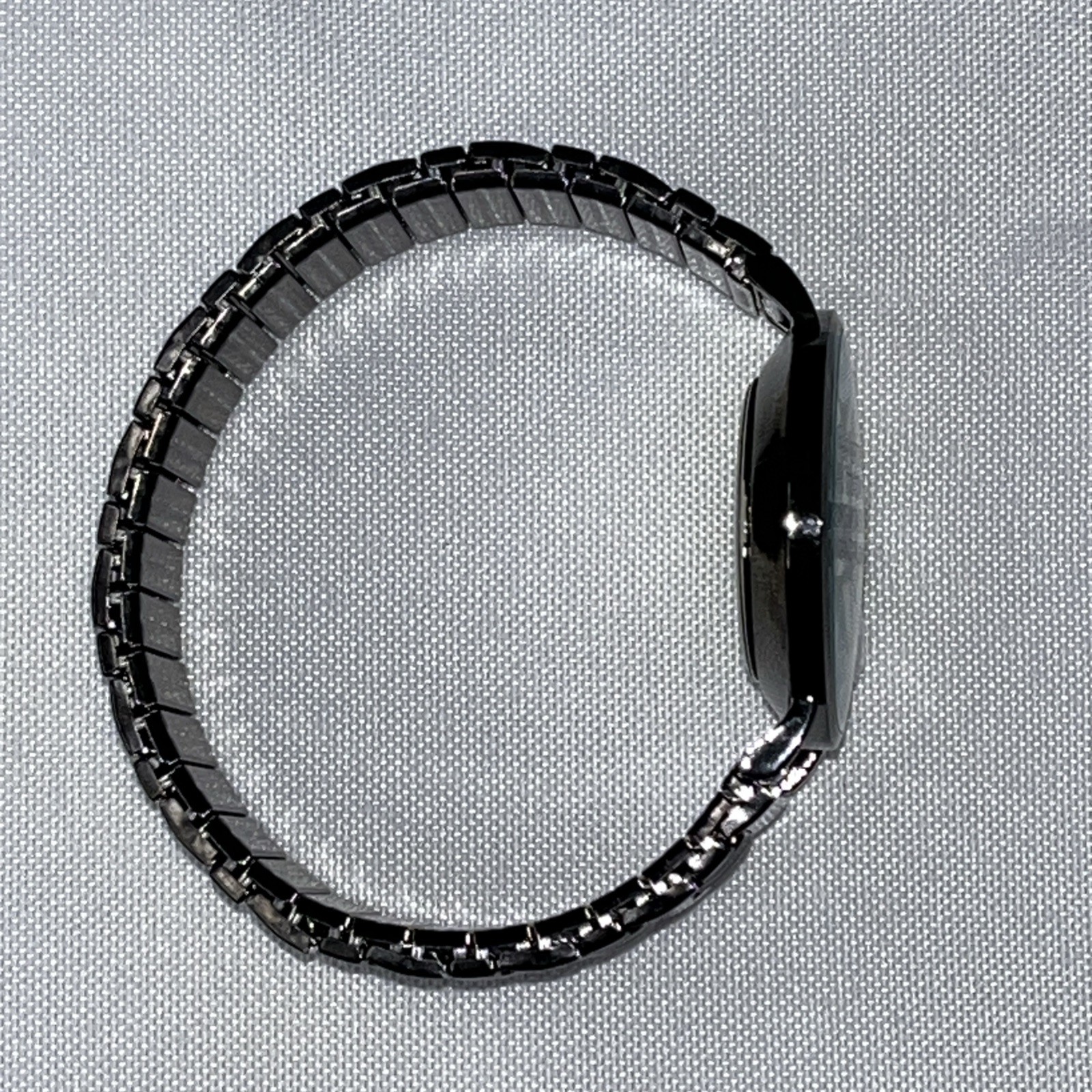 Isaac Mizrahi Live Womens Expansion Band Watch Dark Metal