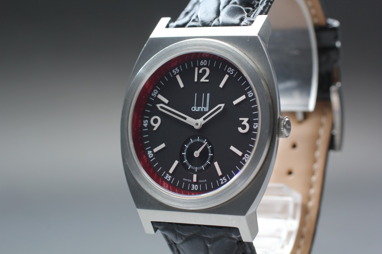 [NEAR MINT+3] Dunhill RPM 8034 Small Seconds Black Dial Quartz Mens Watch JAPAN