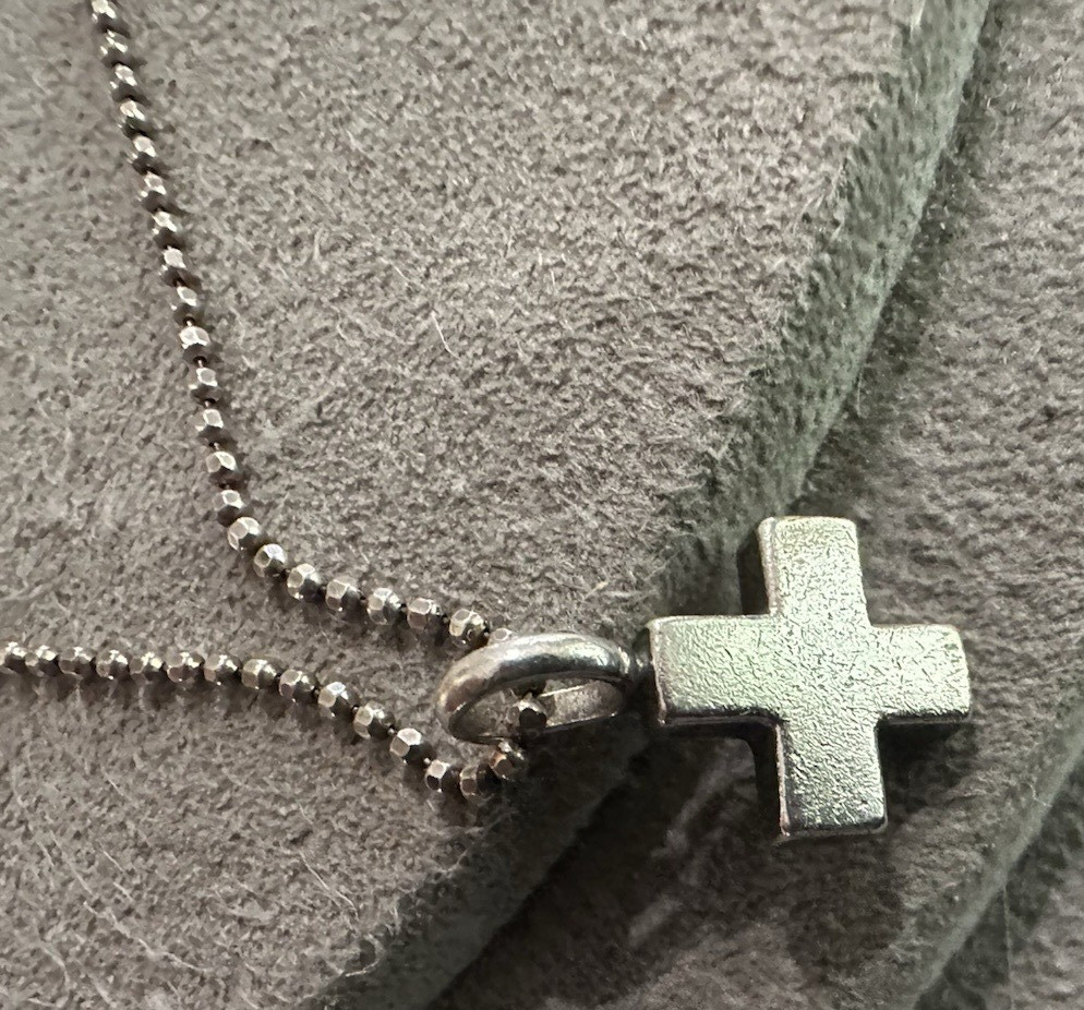 Jane Diaz Vintage Sterling Silver Cross Chain Necklace
