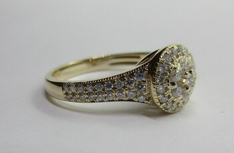 10K Gold Diamond Cocktail Ring Diamond=.90 Carat D-VS2 Size 5.25 Value=$3,900