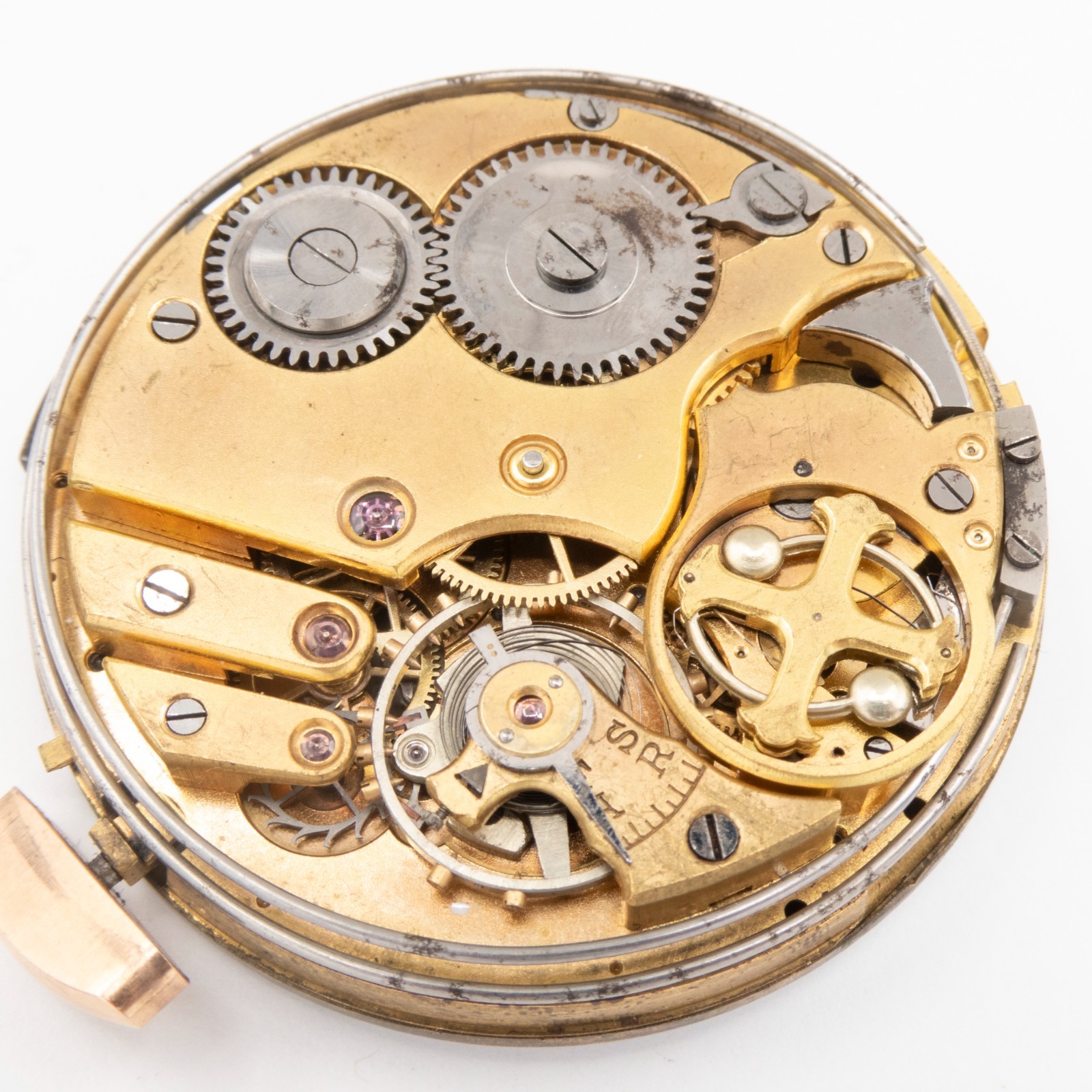 Unsigned Repeater 44.4 x 10.2 mm Antique Pocket Watch Movement