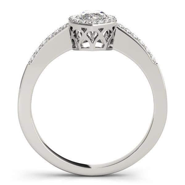 Marquise Halo Solitaire Engagement Ring Gold Lab Grown Diamond VS F 0.75-1.75 Ct