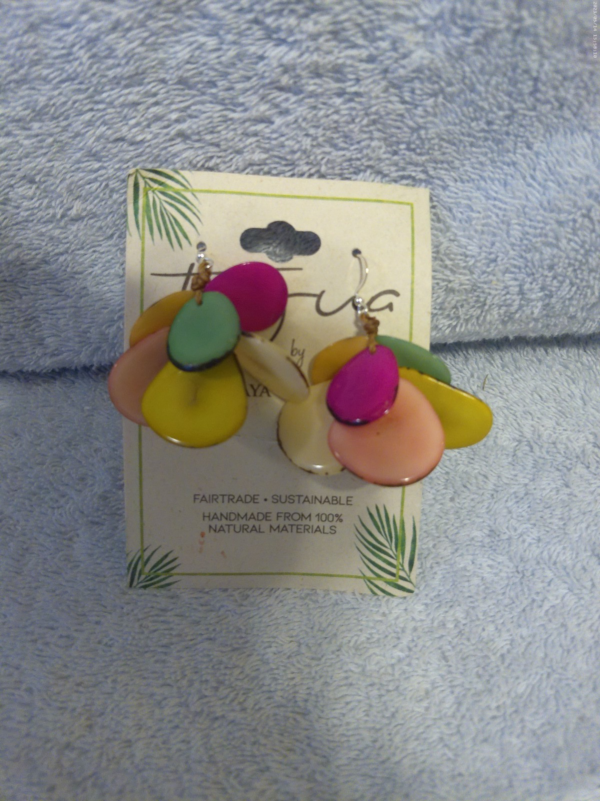 Tagua By Soraya Cedeno Dangle / Drop Pierced Earrings New