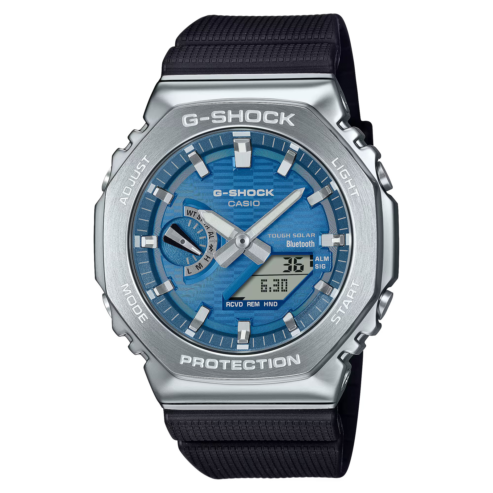 Casio G-Shock 2100 Series G-Steel Blue Dial Tough Solar Men’s Watch GBM-2100A-2B