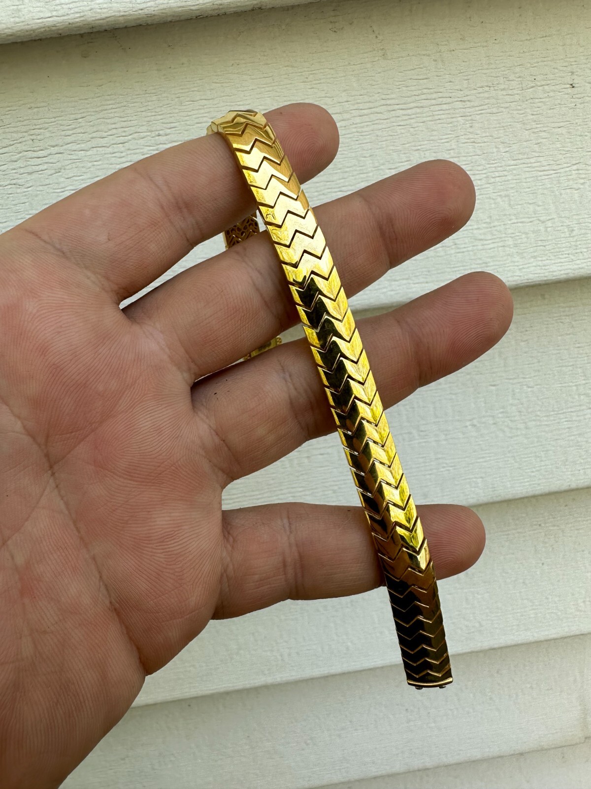 Custom Monaco Snake Bracelet Real 14k Gold Plated 925 Silver 10mm Men Ladies