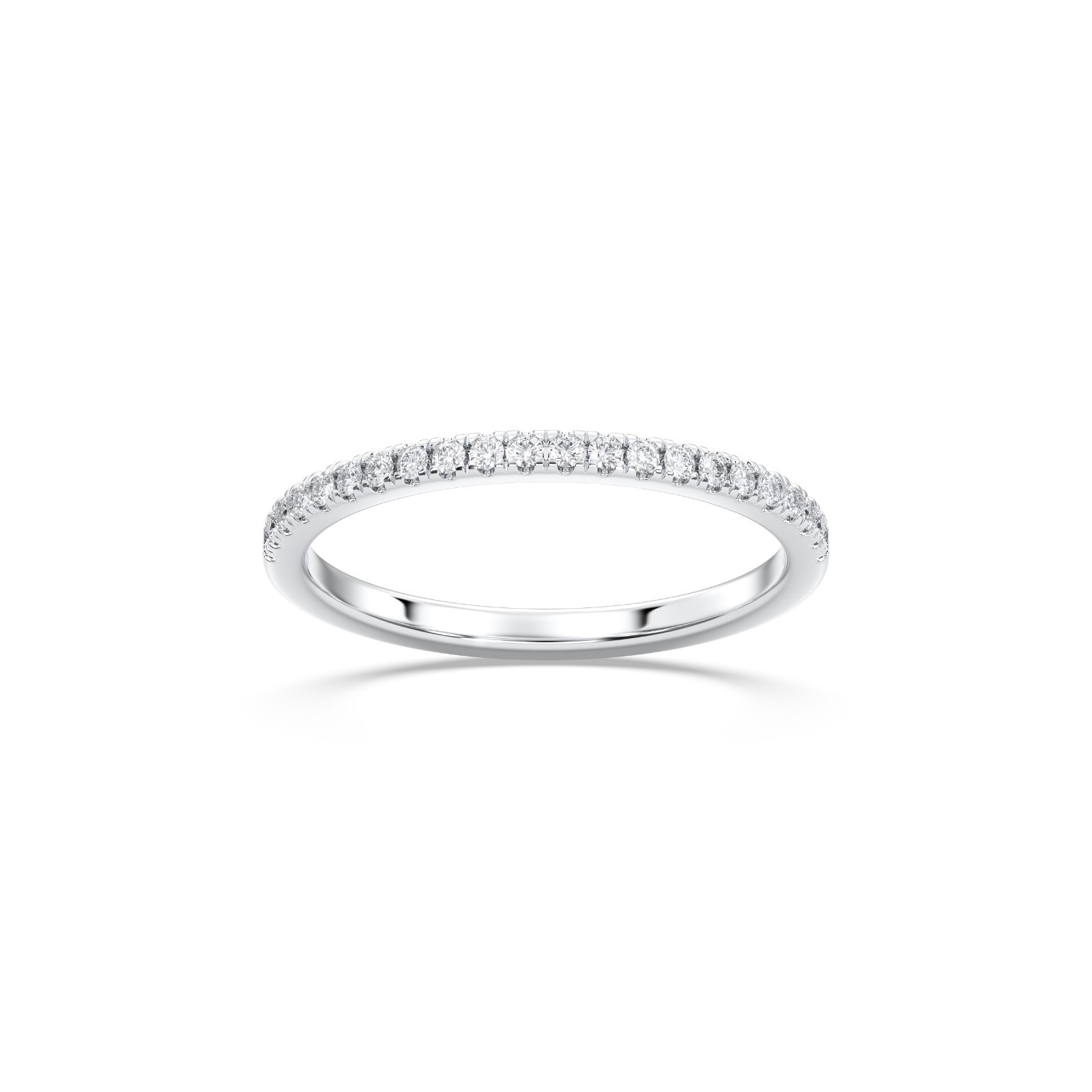 Ananta Jewels 0.20Ct Round Lab Grown Diamond Wedding Band 14K Solid Gold Women’s
