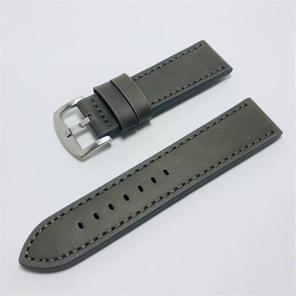 Simple Luxury Genuine Cowhide Leather Watch Band Strap 18mm-24mm Optional