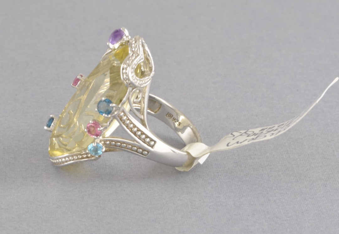 Sterling Bold 20.00 ct tw Multi-gemstone Ring – Size 6